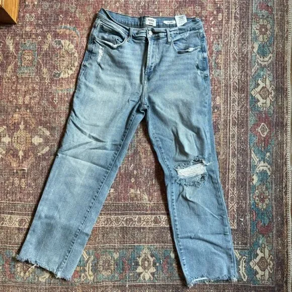 Kensie Vintage Luxe The Slim 10/30 Distressed Light Blue Women's Jeans - Picture 1 of 11